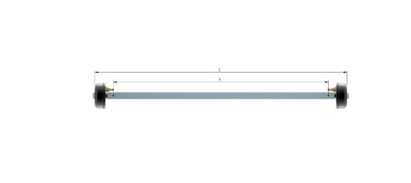 Aksel 1500kg A=1300 C=1790 (CP300-350), 5×112