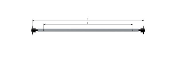 Aksel 750kg A=1155/1195 C=1660, 4×100