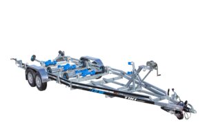 BP3500-DRB boat trailer with flip-up LED tail lights