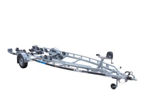 BP1500-RBAE multiroller boat trailer with flip-up LED tail lights