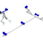 Boat frame universal. Includes winch and winch.