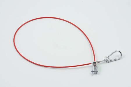 Safety cable with brake for hitch, 1050 mm