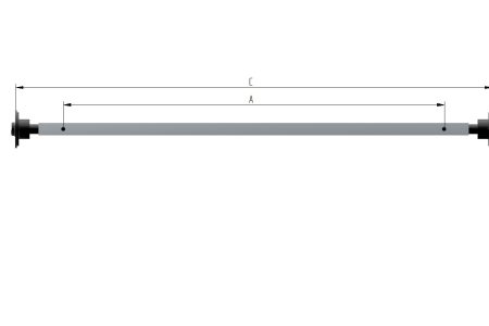 Aksel 750kg A=1300 C=1760, 4×100 (CP300-350)